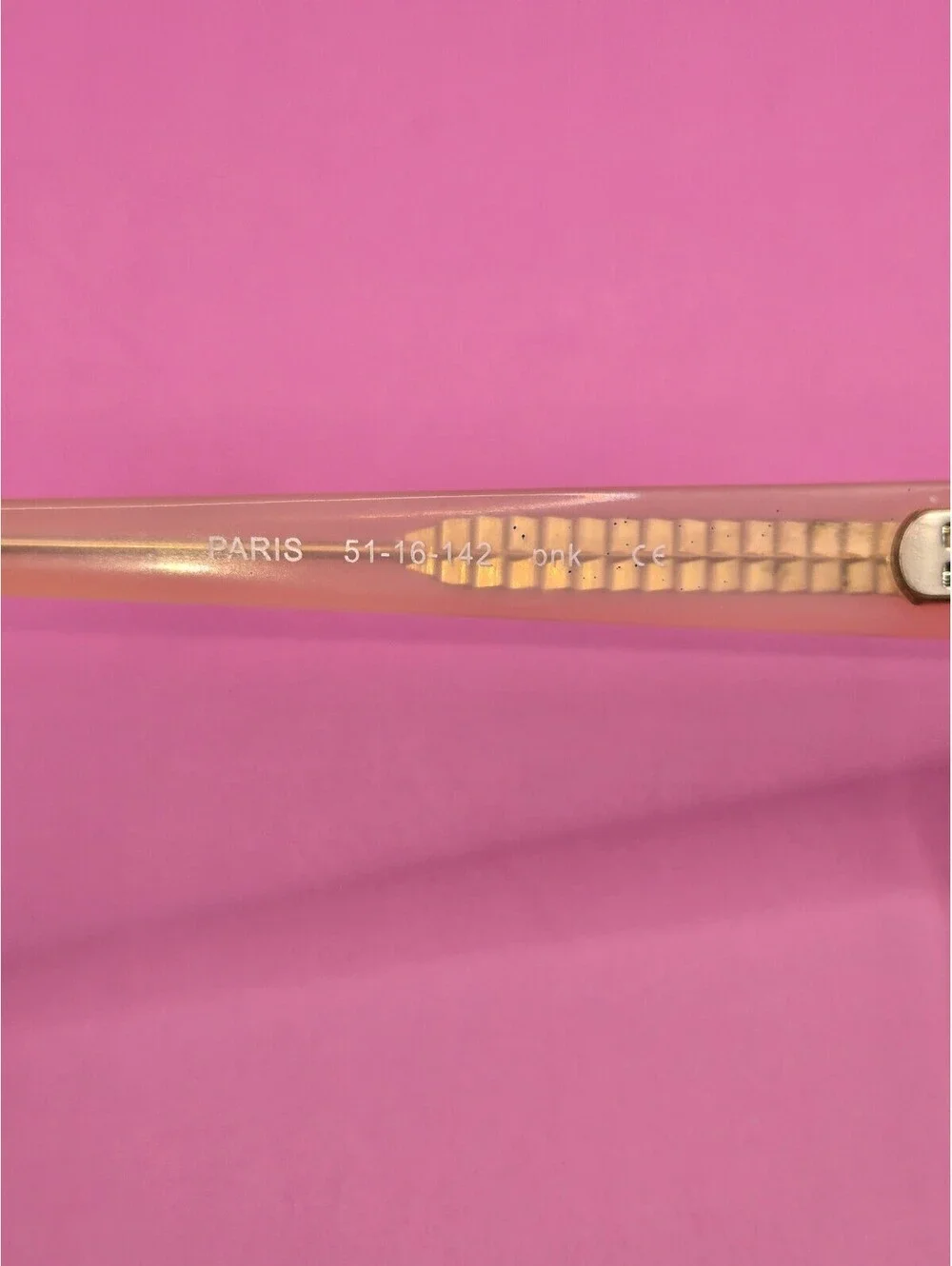 Pink Transparent Rectangular Eyeglasses Frame - Size 51-16-142, Created by Modo